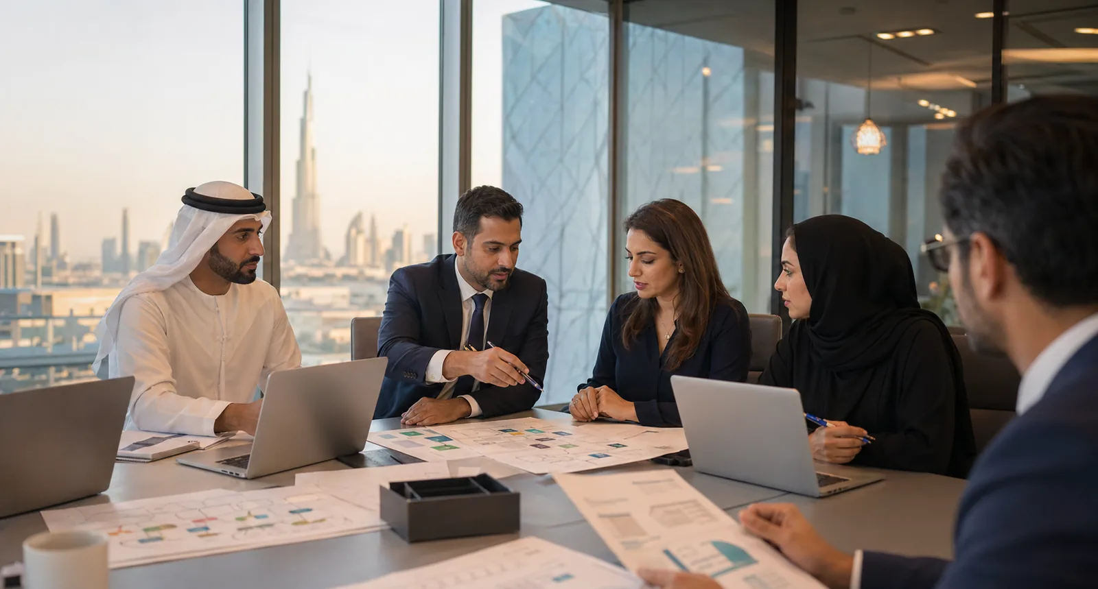 ERP consultants and client leaders planning a Sage implementation workshop